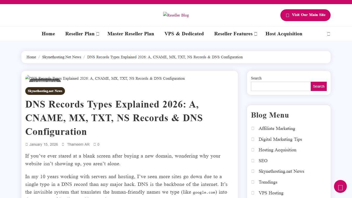 DNS Records Explained 2026: A, CNAME, MX & Setup Guide