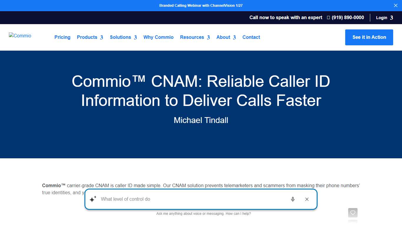 Commio™ CNAM: Reliable Caller ID Information to Deliver Calls Faster – Commio