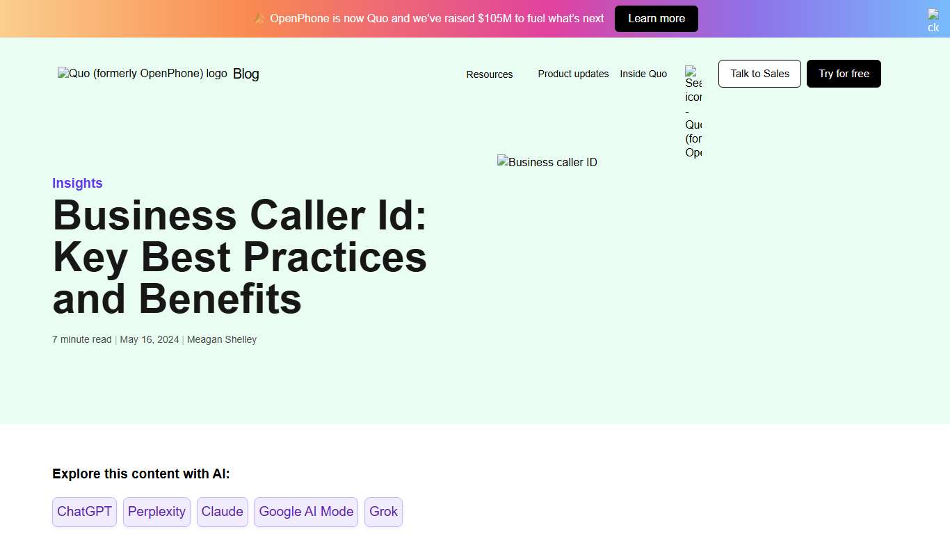 Business Caller ID: Key Best Practices and Benefits | Quo (formerly OpenPhone)