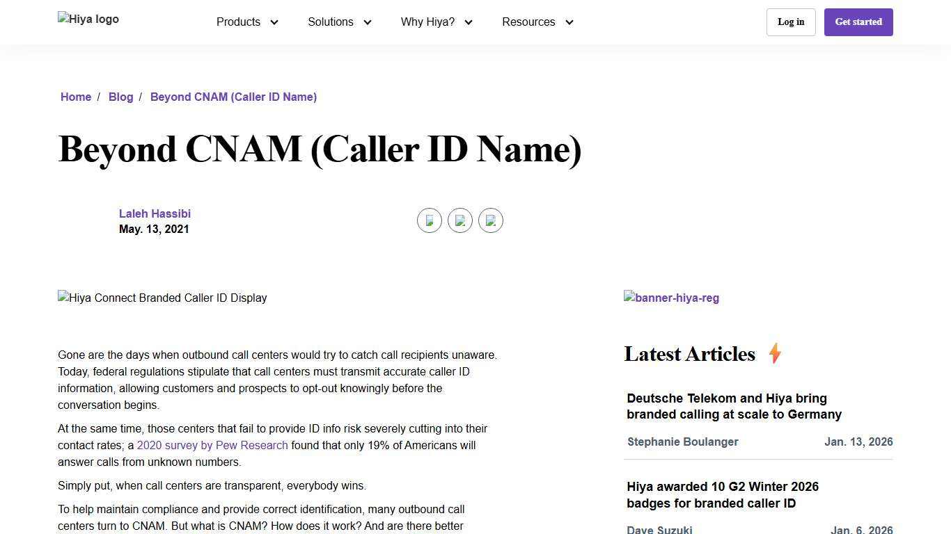 CNAM Caller Name Lookup Explained | Hiya